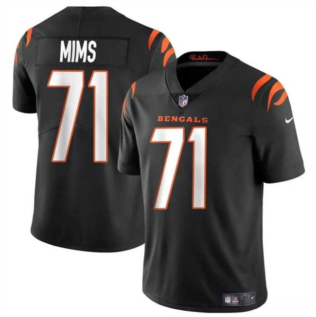 Men & Women & Youth Cincinnati Bengals #71 Amarius Mims Black 2024 Draft Vapor Untouchable Limited Stitched Jersey